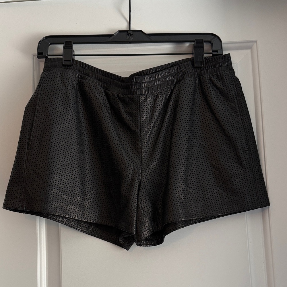 Black Perforated Women's Shorts